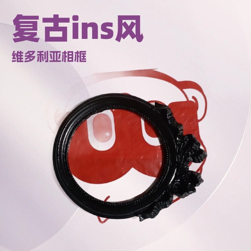 Cross-Border DIY European-Style Creative Mirror Frame Shape Photo Frame Round Three-Dimensional Fashion Wholesale Picture Frame Empty Frame Display Photo