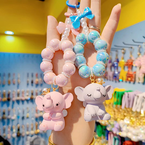 Cartoon Cute Internet Celebrity Crown Dumbo Keychain Cute Fashion Resin Doll Girls Key Chain Bag Mobile Phone