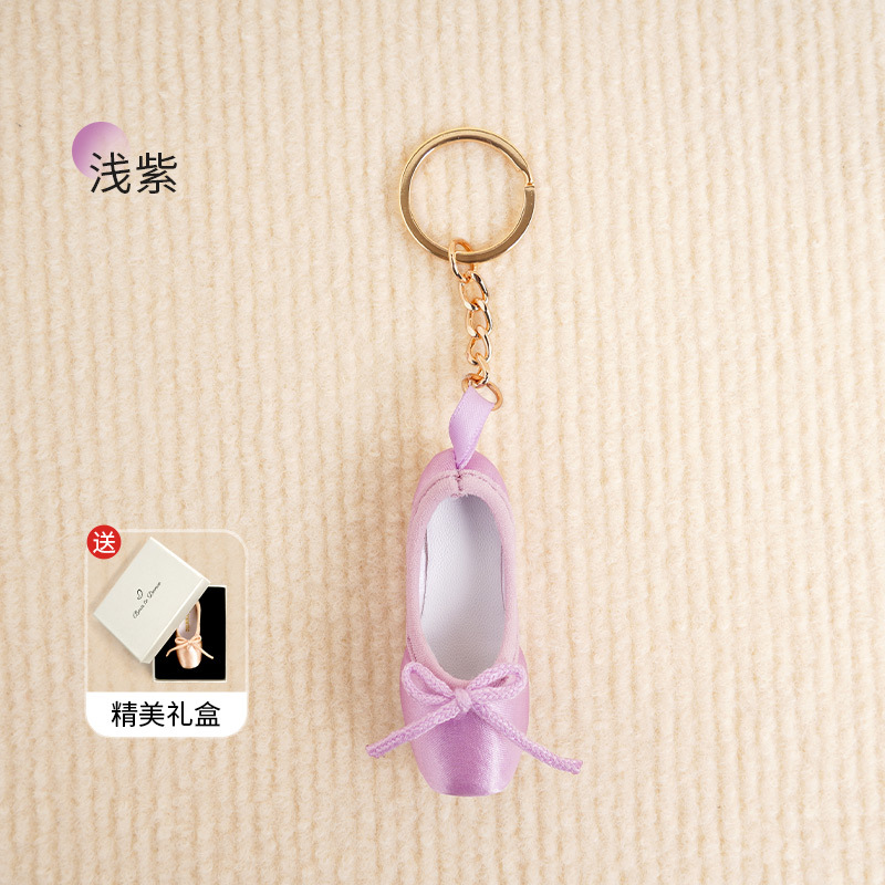 Zapatos de ballet colgante arte llavero zapatos de punta hechos a mano llavero lindo regalo creativo