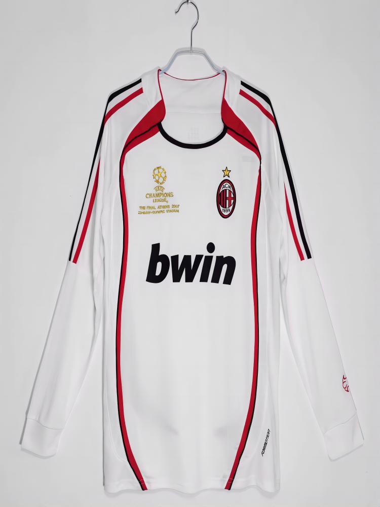 AC Milan Retro Champions League Manga larga No. 22 Camiseta de fútbol inglesa No. 9 Juego de camiseta de Inji