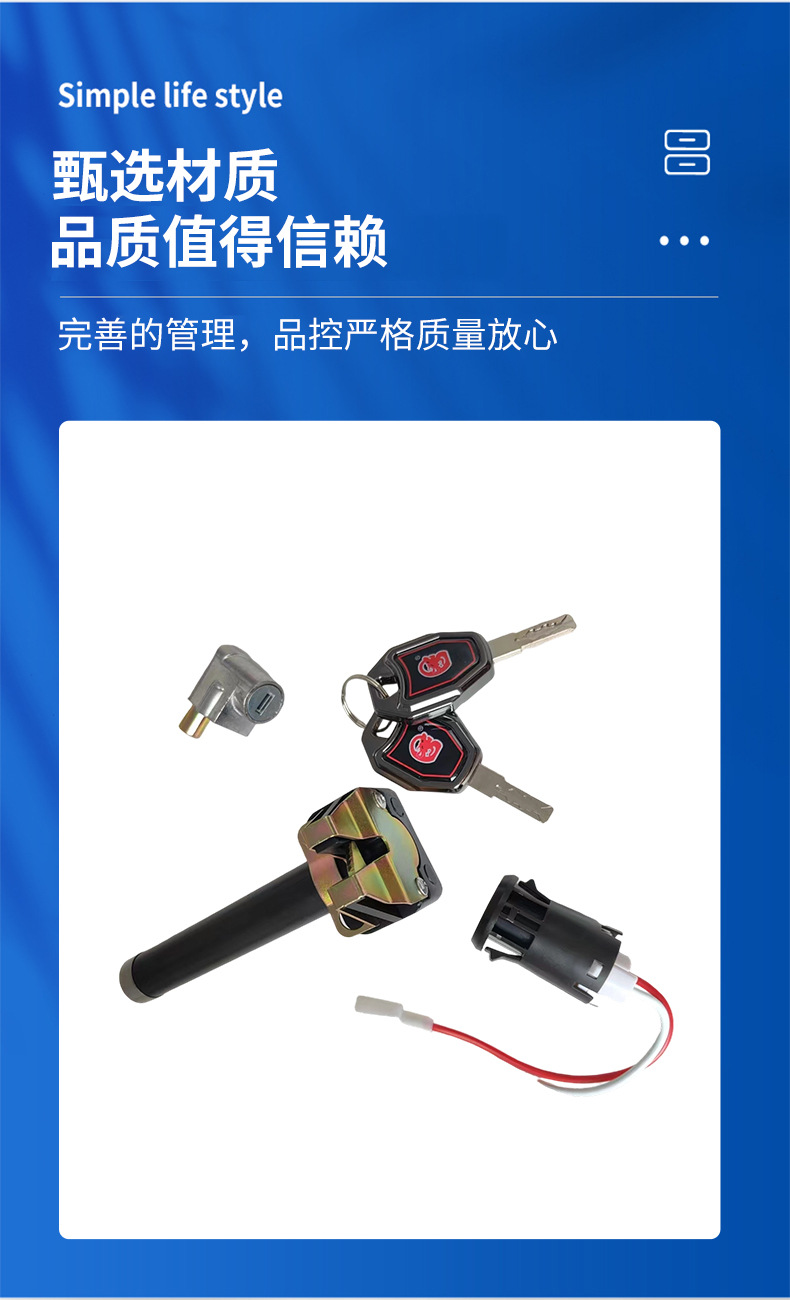 Electric Vehicle Start Switch Ignition Hybrid Car Ignition Lock Cylinder with Stable Quality and Various Specifications Lock Set