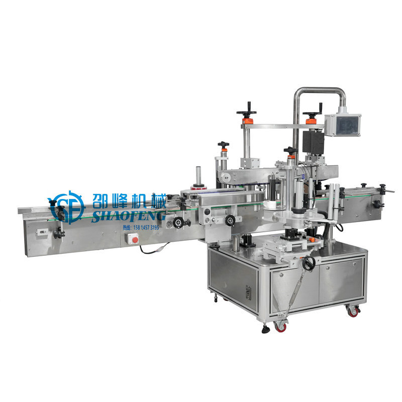 供应广州双面扁瓶贴标机 双侧边方瓶透明贴标机 两面贴纸机