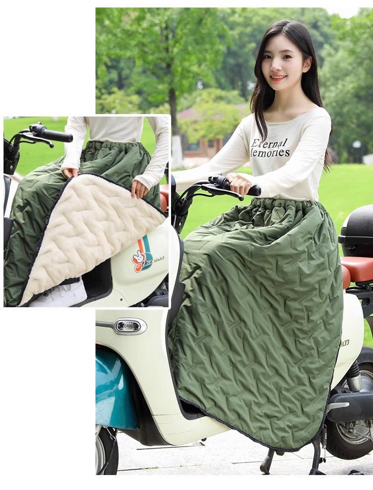 Suitable for Electric Vehicle Windproof Quilt Autumn and Winter New Half-Body Warm Knee Pads Waterproof Thickeneded Velvet Windproof Skirt for Men and Women
