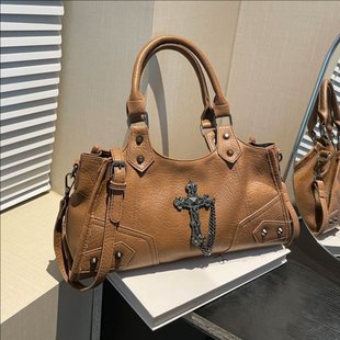 Cross-Border Niche Motorcycle Bag Women's Crossbody Bag 2025 New Hot Girl Bag Women's Armpit Bag High-End Shoulder Bag Trendy