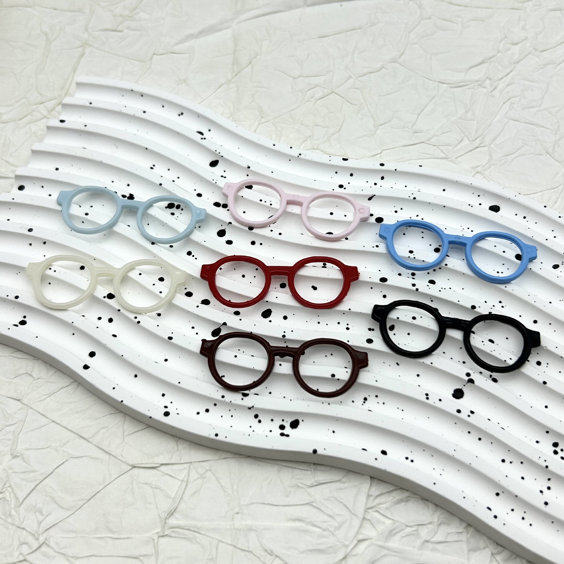 Cute Artificial Colorful Plastic Glasses Frame DIY Plastic Accessories Kidsren's Toys Plush Toys Doll Accessories