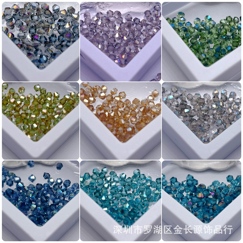 Diamond Cut Crystal Glass Beads Handmade Embroidery Beads Material Antique Tassel Beads Diy Accessories Beads