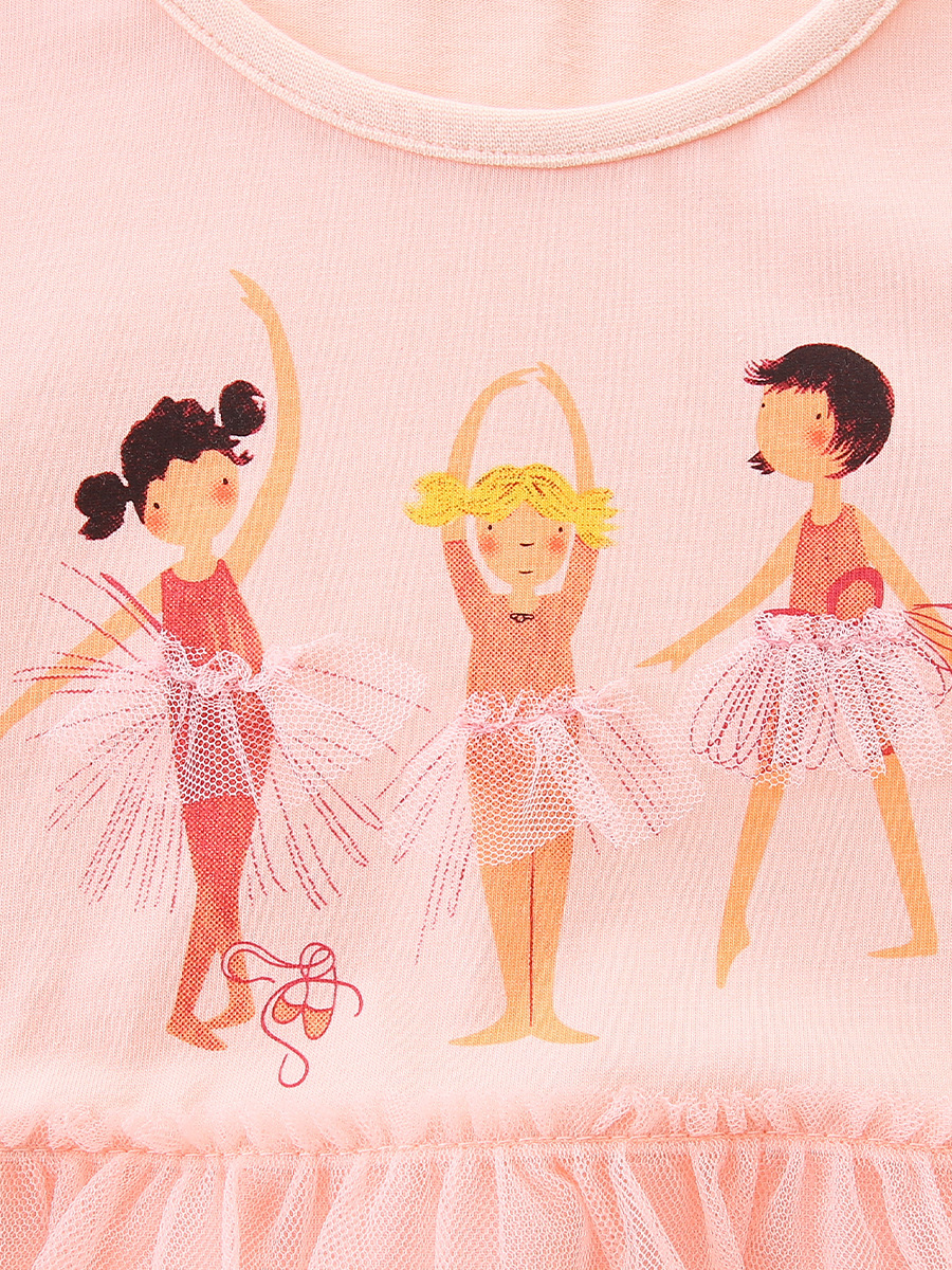 Vestido de niña de estilo europeo y americano otoño nuevo vestido de princesa infantil de algodón de punto de cuello redondo malla falda de manga larga