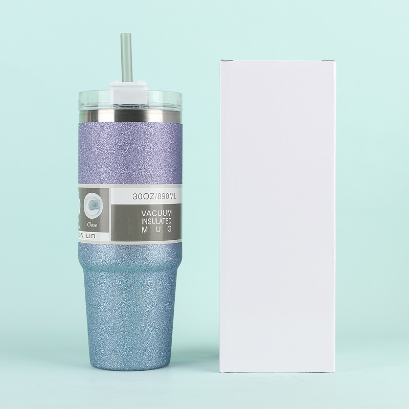 Pintura de diamante 20oz30oz taza de helado de doble capa taza de acero inoxidable aislamiento de viaje en coche taza de café de mantenimiento de frío taza de coche
