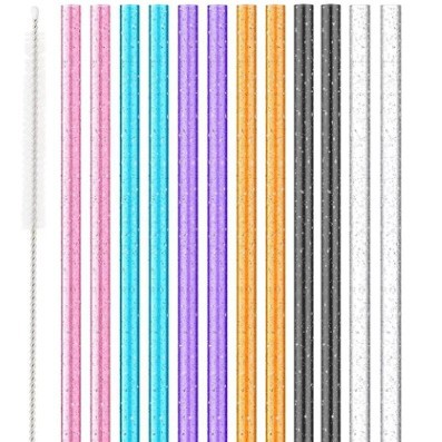 6 pajitas 1 cepillo pajitas