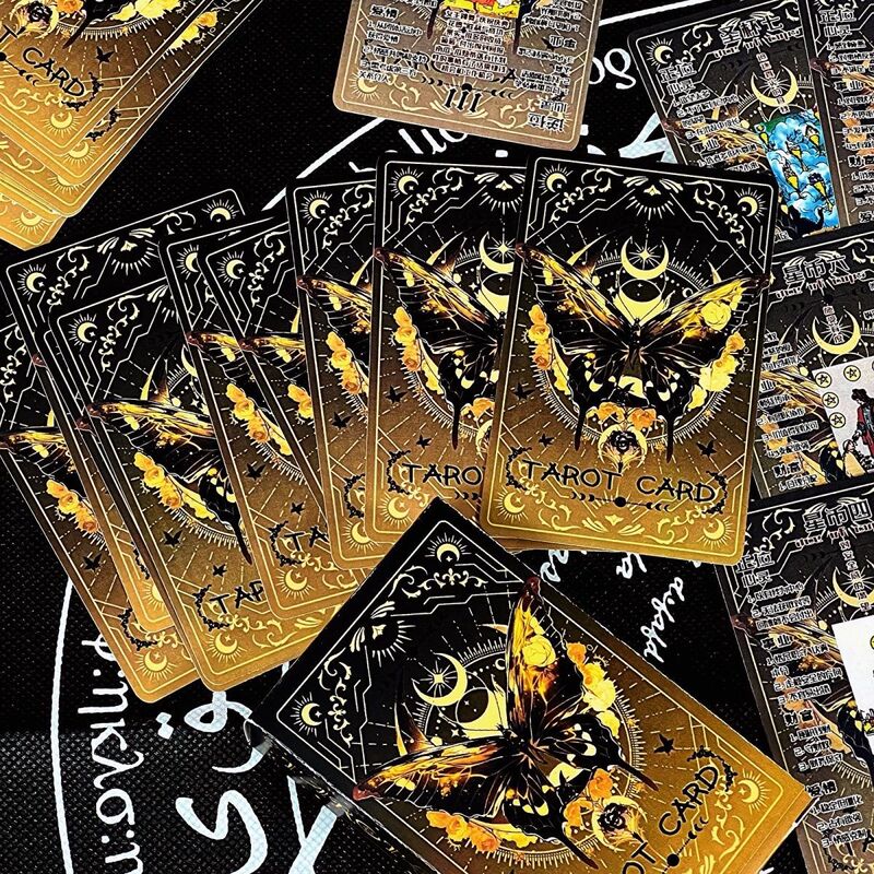 Tarot韦斯特经典高颜值78张塔桌罗新款原创学习塔牌黑色蝴蝶卡牌|undefined