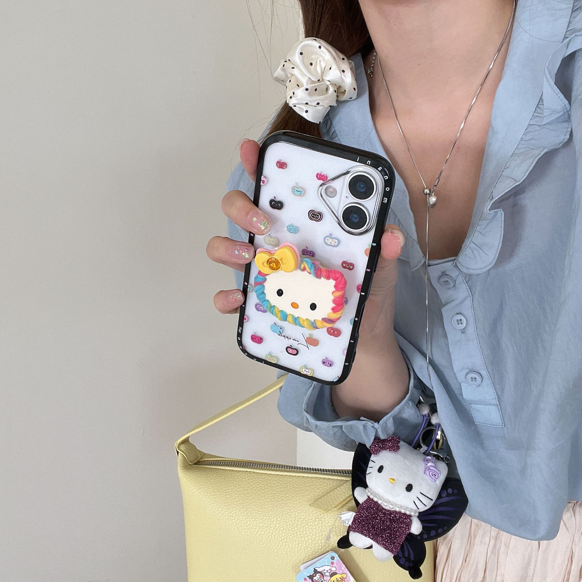 Color dopamina expresión KT para Apple 15Pro/16Pro funda para teléfono móvil 14ProMax chica 13 nuevo 16P