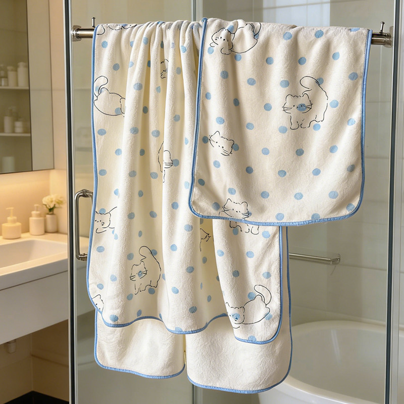Towels for Washing Face and Bathing, Coral Velvet Wrap Towels, New Style for Adults, Absorbent and Lint-Free, Cute Bath Towels for Girls Towels for Washing Face and Bathing, Coral Velvet Wrap Towels, New Style for Adults, Absorbent and Lint-Free, Cute Bath Towels for Girls