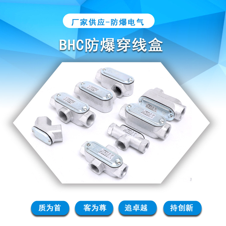 衡水永源防爆穿线盒BHC弯头NPT过线盒Q235铸钢耐高温耐压防爆器材