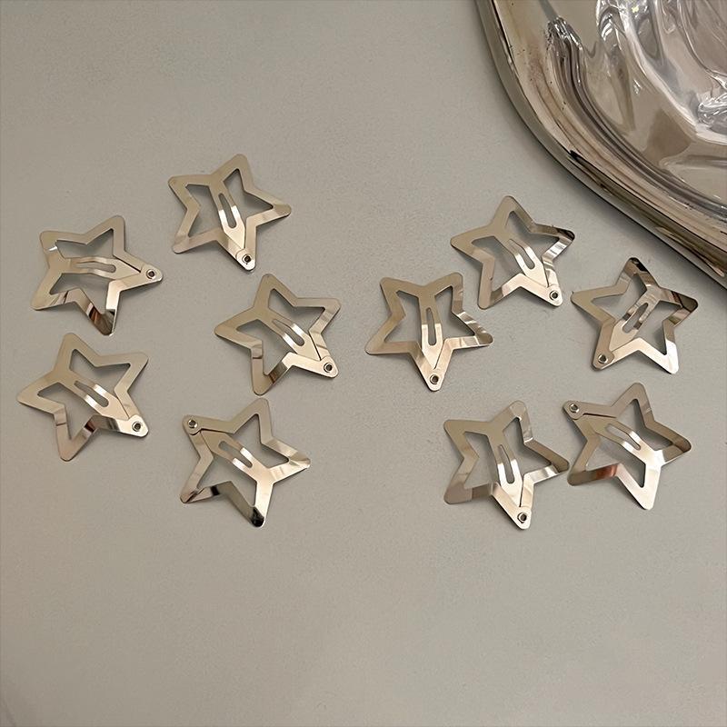 Holiday, Daily Occasion Iron Material Women's Casual Simple Style Star Iron Plating Hair Clip