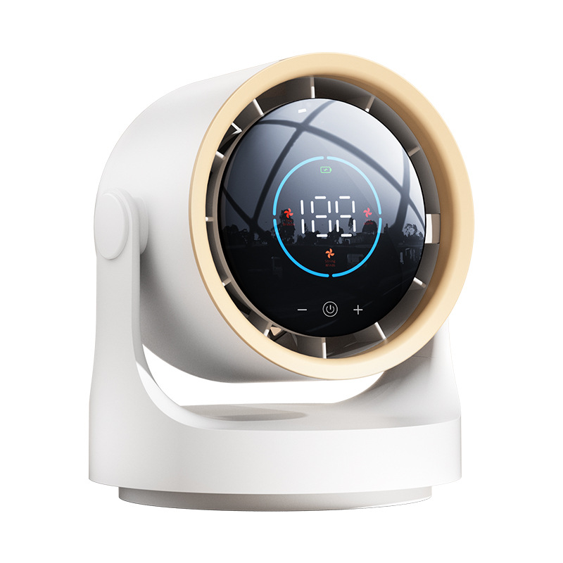 Ventilatore da tavolo intelligente con USB, display oscillante digitale, silenzioso, potente e turbo per uso domestico._voghion.com