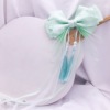 Blue and white hairgrip with tassels, Hanfu with bow, accessory