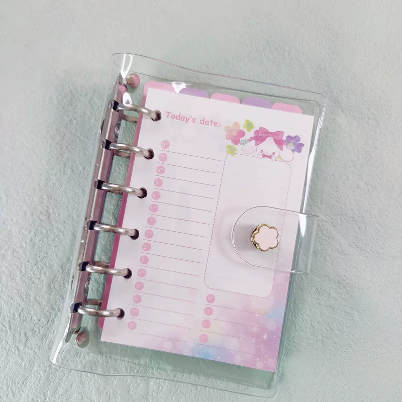 Transparent handheld set for students, notebook, laptop, simple and elegant design, tear-off sheet