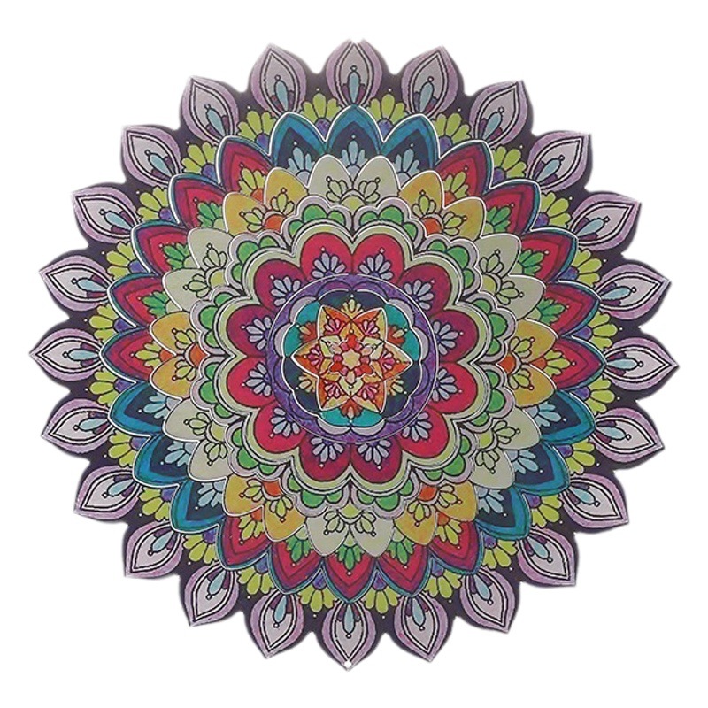 Amazon suministro directo de acero inoxidable viento tridimensional vuelta color Mandala girando carillones de viento patio decoración artesanía de metal