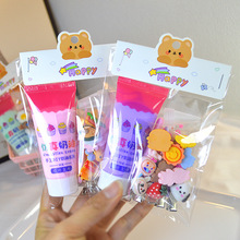 卡通奶油胶手工发夹diy材料包饰品树脂配件套装儿童手工创意玩具