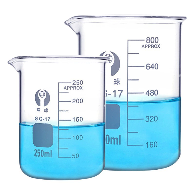 Стакан Стекло Стекло Стакан 25ml50ml100ml250ml500ml Стекло мерный стакан Химический эксперимент на заказ