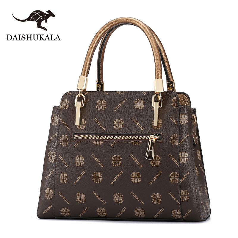 New Hot Autumn and Winter New Tote Wine Red Handheld One Shoulder Oblique Straddle Middle Aged Women's Mom's Bag_voghion.com