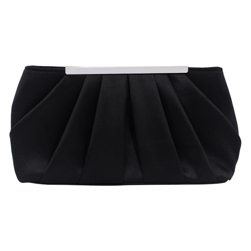 Transfronterizo nuevo europeo y americano plisado satén noche bolsa fábrica para Amazon popular noche bolsa