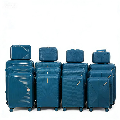 Pp Suitcase Skd Semi-Finished Product 19-30inch Wholesale from Powerful Factory with Side Pockets for Storage Portable Travel Suitcase