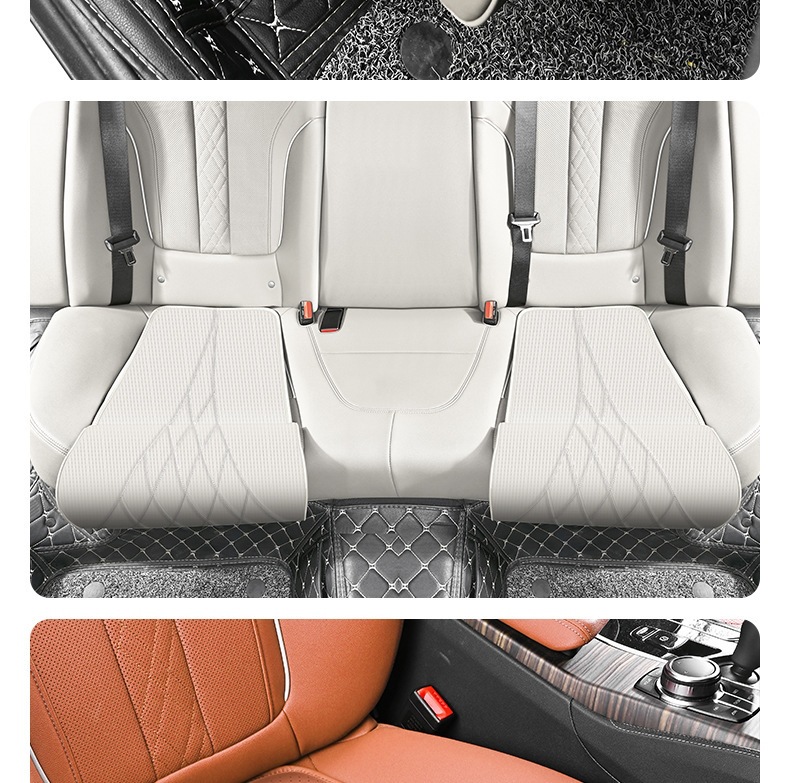 New car seat extended footrest and leg support to relieve discomfort during long drives, essential for both driver and passenger