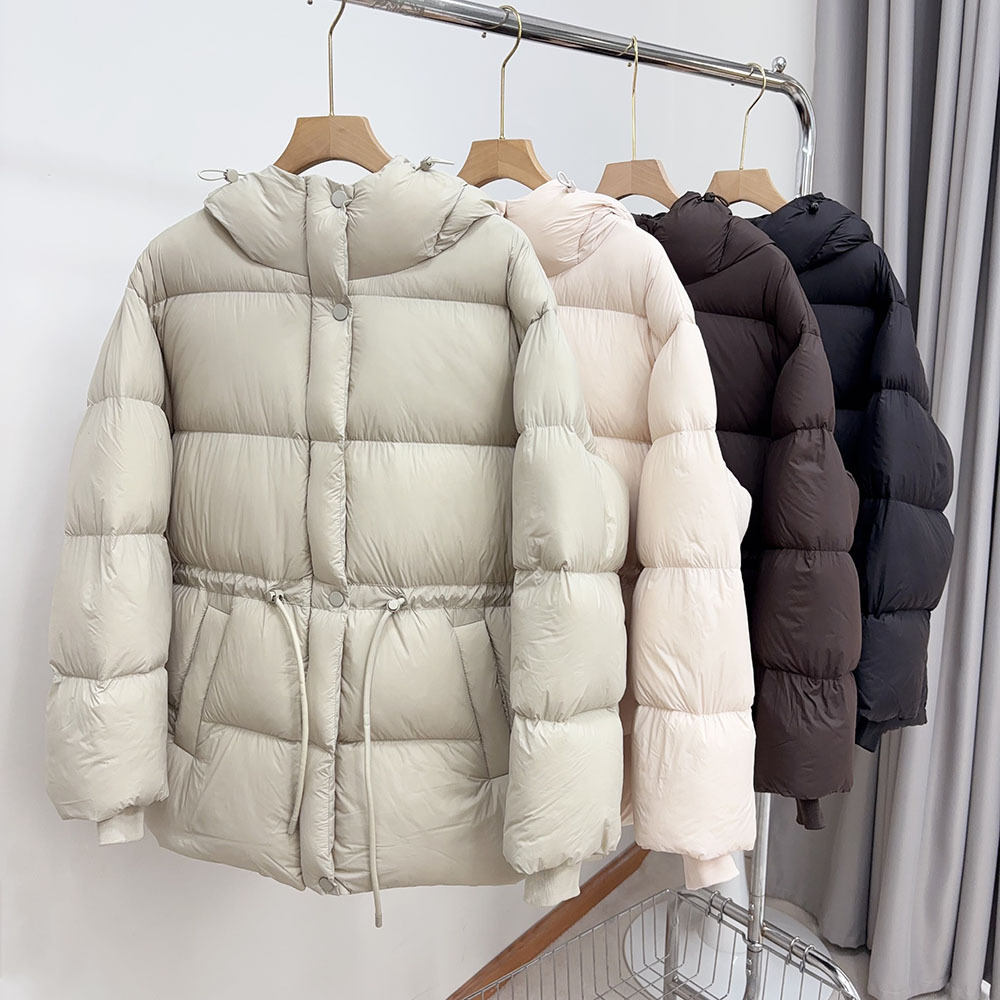轻奢时装的调调，太好看了~加厚90%白鸭绒泡芙面包羽绒服保暖外套