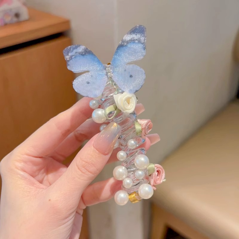 Gradiente de color gelatina línea telefónica cabello anillo cabeza cuerda para mujeres 2025 nueva banda de goma de cola de caballo alta toque de sombrero sin rastro temperamento