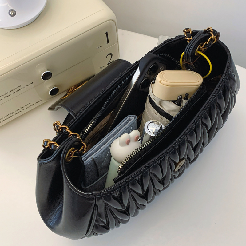 Otoño y invierno nueva bolsa de hombro de gran capacidad bolso de cadena de diamante para mujeres 2024 nuevo bolso de mano simple de alta calidad