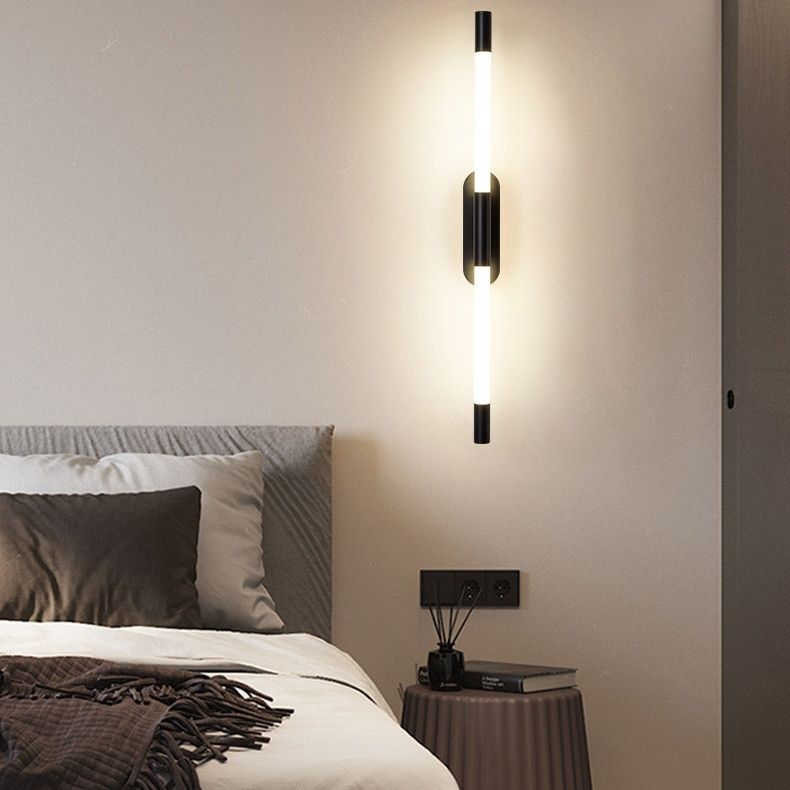 LED simple línea giratoria faro escalera dormitorio cabecera lámpara de pared de fondo cabecera lámpara de pared lámpara de sala de estar