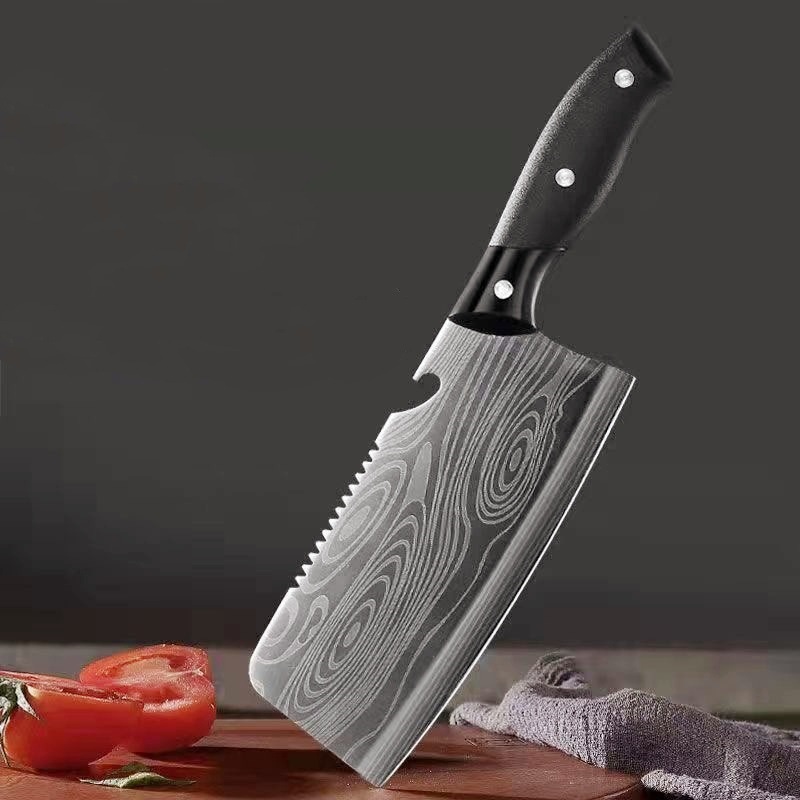 阳江家用不锈钢超锋利菜刀锻打切肉片锋利砍骨刀具免磨菜刀具套装