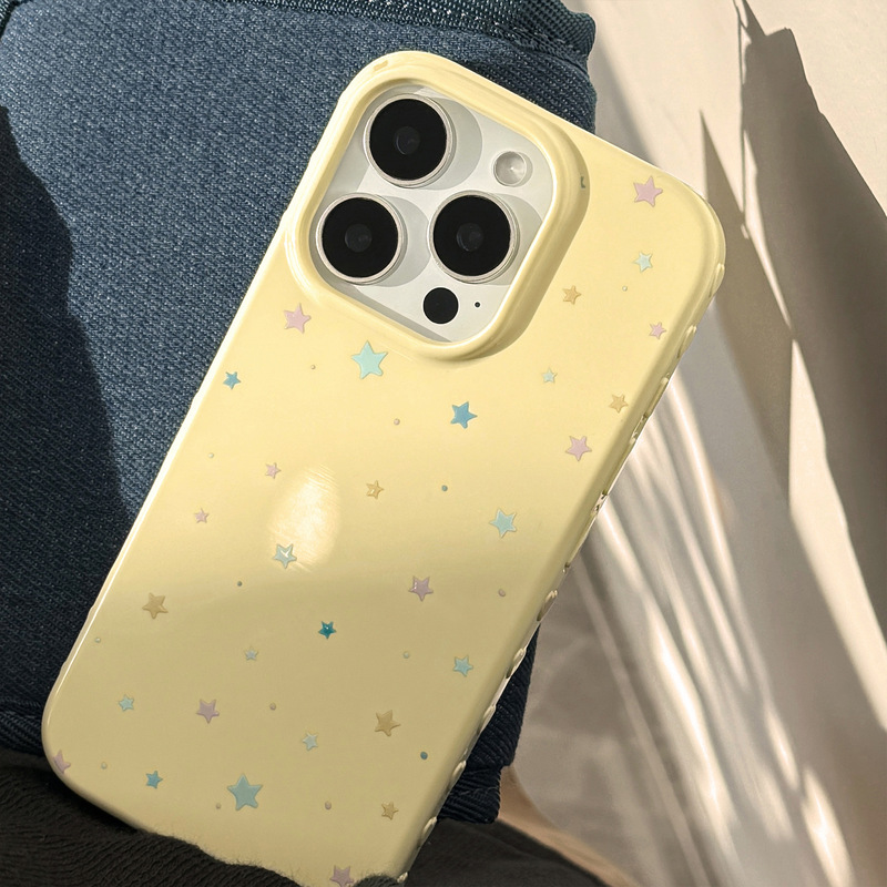 甜酷星星涂鸦适用苹果17手机壳iphone16promax韩系15全包13防摔14|undefined