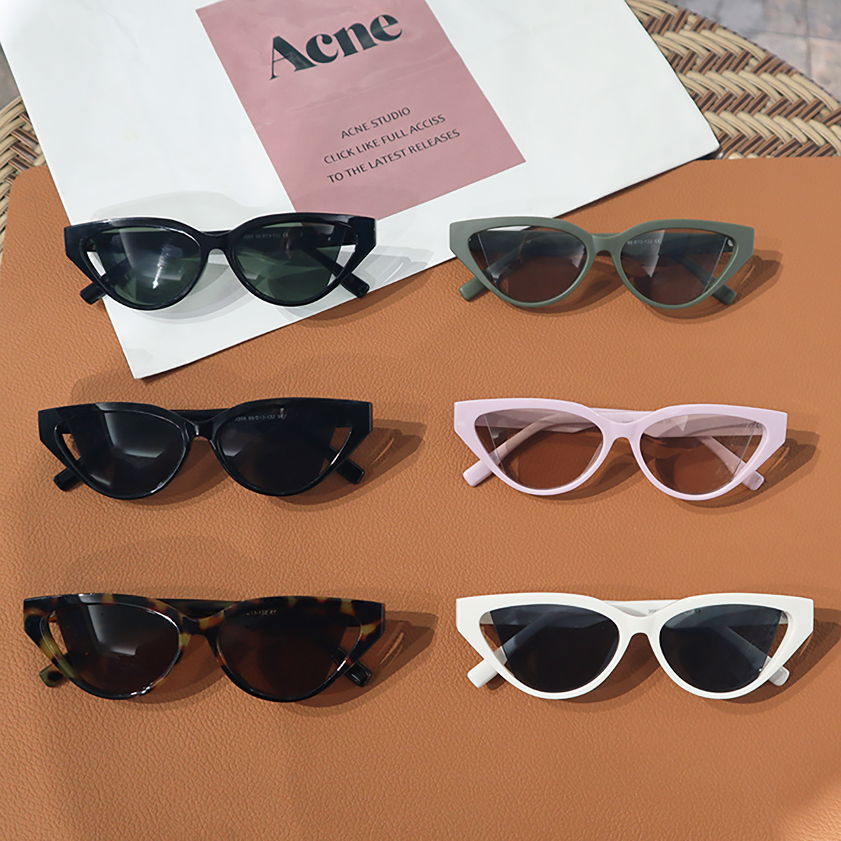 Nuevas gafas de sol de comercio exterior retro ojo de gato color caramelo marca de moda gafas de sol transfronterizas europeas y americanas personalizadas por los fabricantes