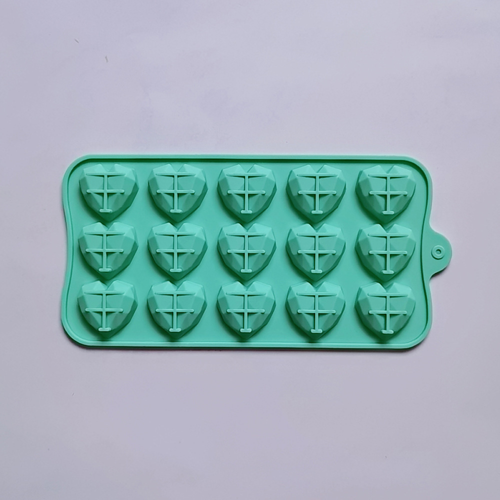 15 diamantes amor chocolate 68 molde de silicona pastel helado pudín molde de postre jabón utensilios
