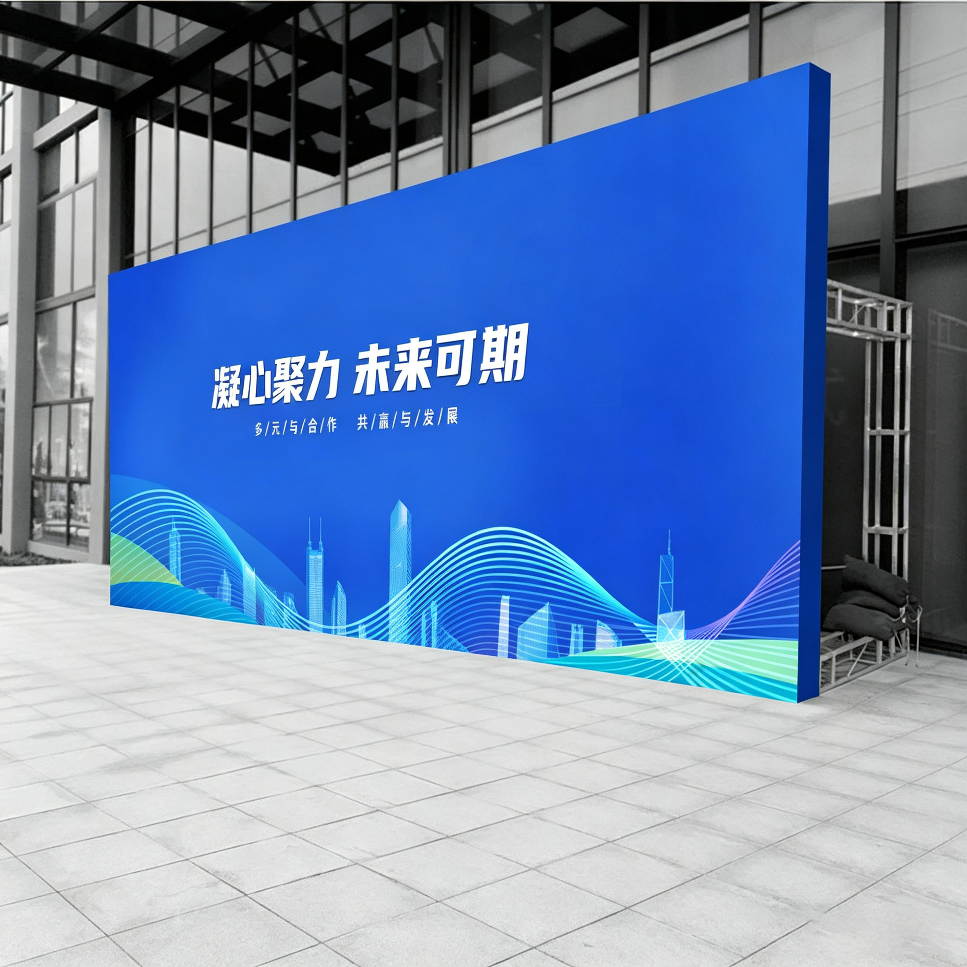 户外广告背景布横幅制作双面喷绘布PVC横幅高清喷绘广东东莞厂家