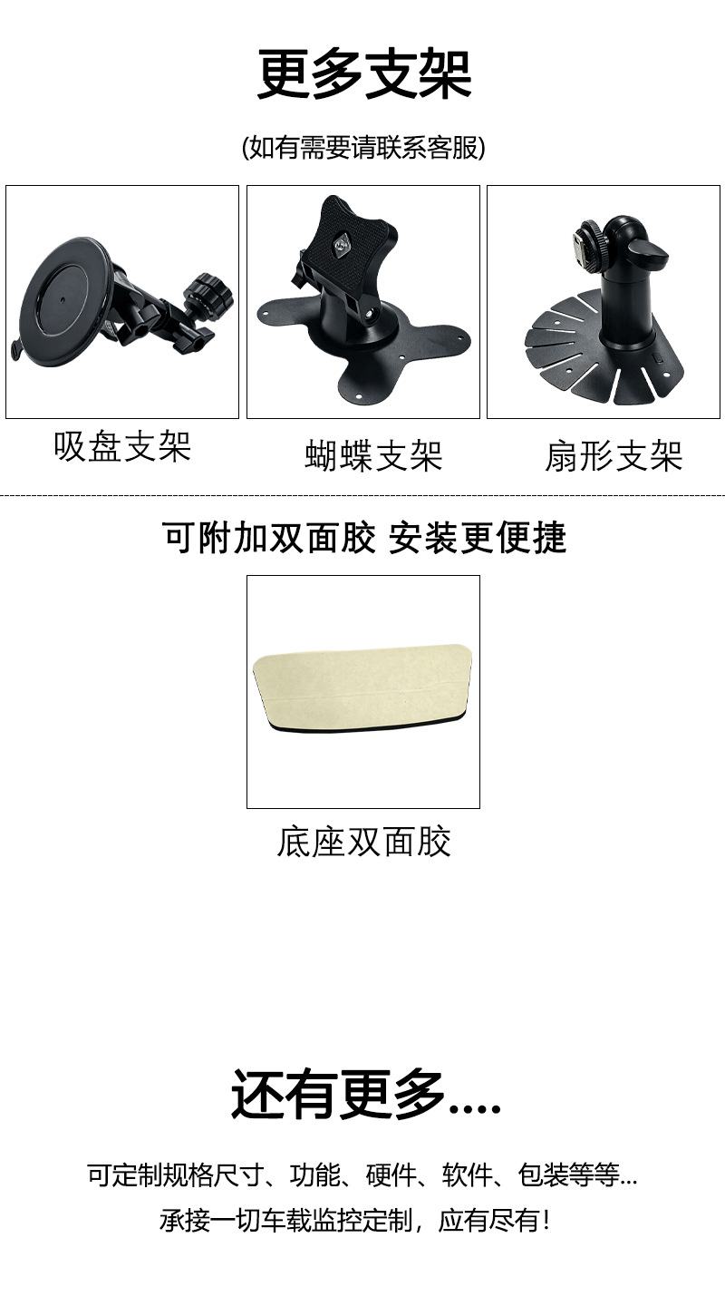 Truck Dashcam 360° Panoramic Sentry Mode AHD High-Definition Night Vision Dual/Quad Channel 24V Cross-Border Wholesale