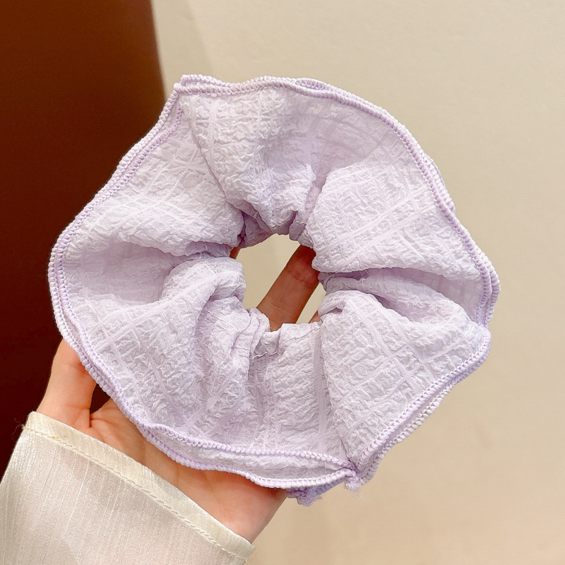 Lazo para el cabello de intestino grueso rayado coreano para mujer, sensación de alto nivel, cuerda para el cabello de cola de caballo, banda de goma para la cabeza para niñas, cuerda para la cabeza de gran tamaño, accesorios para el cabello de flores para la cabeza