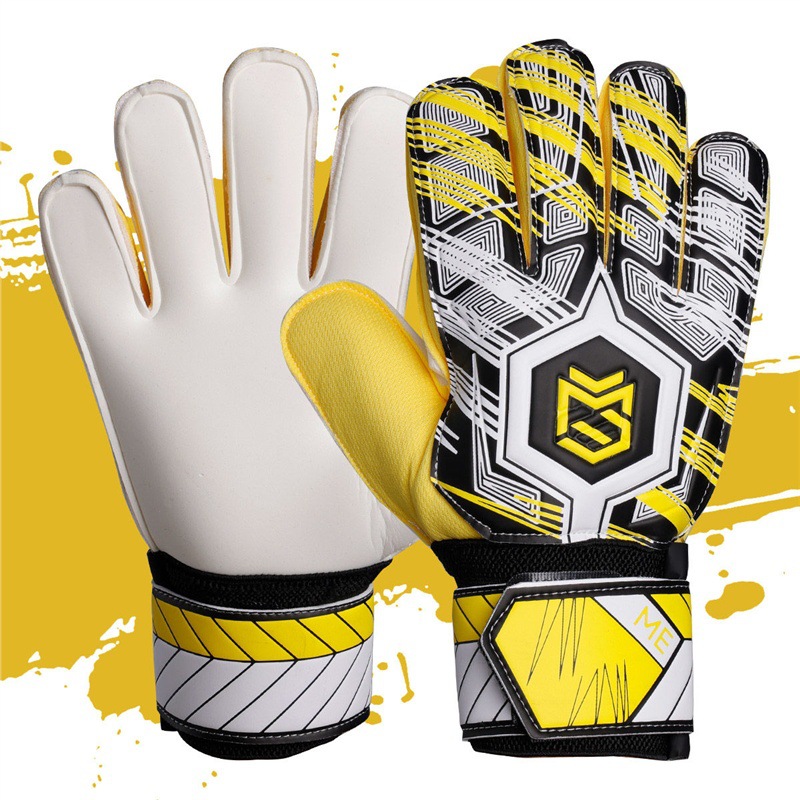 Guantes de portero, guantes de fútbol, guantes para adultos, niños, equipos de protección de dedos para estudiantes de primaria, entrenamiento antideslizante para hombres y mujeres