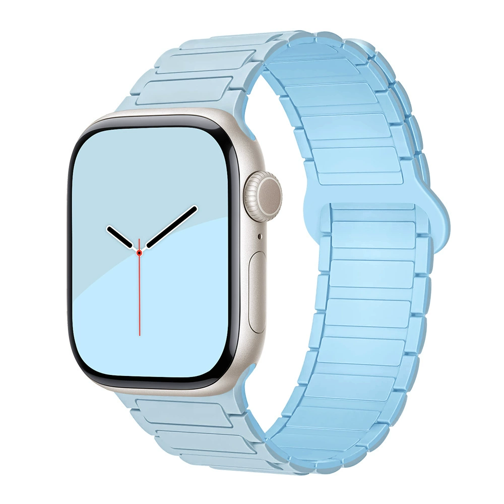 Подходит для Apple Watch1-11 поколения/Ultra3/SE3 второго поколения три бусины силиконовый магнитный ремешок