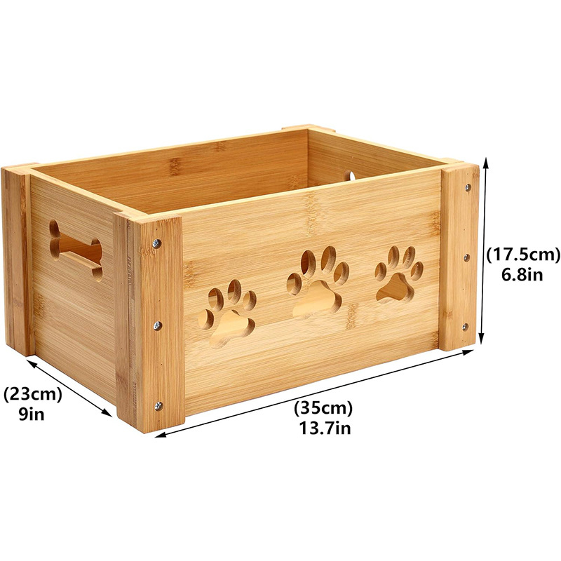 Juguetes de madera para gatos y perros Caja de almacenamiento de mascotas Caja de almacenamiento de mascotas creativa Caja de desembolso Caja de almacenamiento de libros caseros
