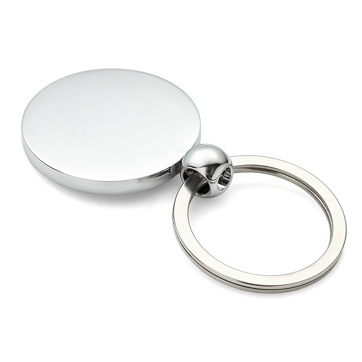 Экспортируется в Великобританию, высококачественный круглый брелок с лазерной гравировкой, подарочный брелок, простой кулон для ключей из нержавеющей стали
