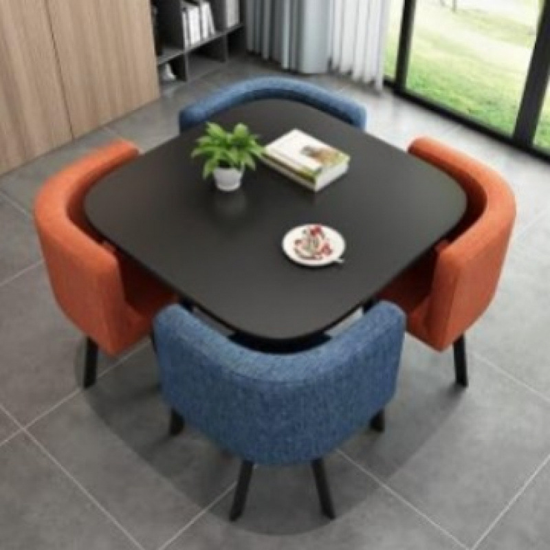Mesa de negociación cuadrada simple, mesa de negociación, sala de estar, mesa de reunión, recepción casual, mesa redonda
