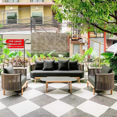 Outdoor Sofa Woven Rattan Courtyard Waterproof Sunproof Leisure Outdoor Villa Garden Model Room Woven Chair Set