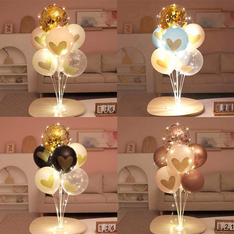 Macaron Balloon Table Floating Pillar Luminous Wedding Room Set First Birthday Decoration Scene Layout Party