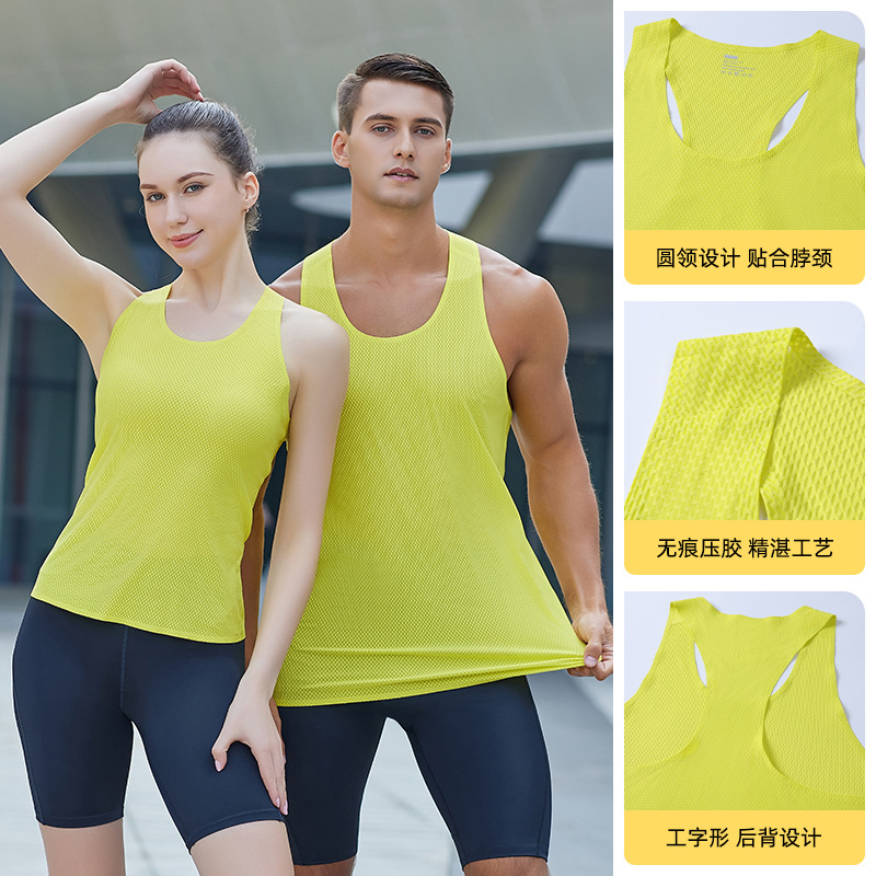 chaleco deportivo de verano mujer ropa exterior delgada secado rápido chaleco de yoga en forma de I sin mangas bádminton chaleco de fitness