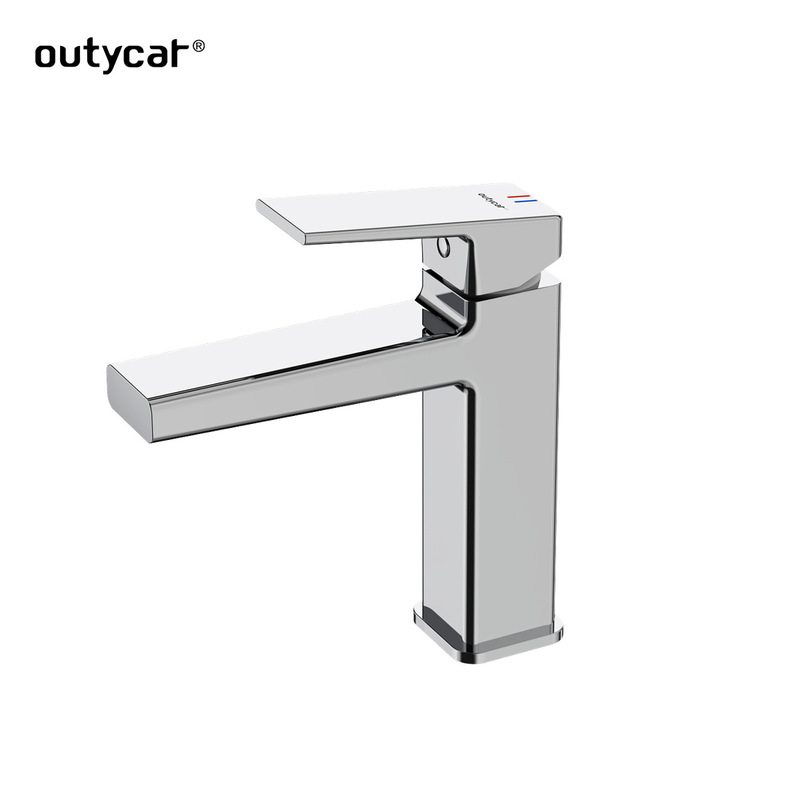 Cross-border square faucet full copper hotel bathroom splash-proof wash basin faucet household basin hot and cold faucet wholesale Cross-border square faucet full copper hotel bathroom splash-proof wash basin faucet household basin hot and cold faucet wholesale