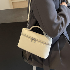 小眾時尚手提小方包包女2024跨境新款潮簡約洋氣高級感單肩斜挎包