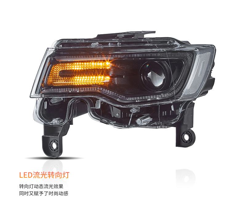 Suitable for Jeep Grand Cherokee 14-22 modified JEEP car led headlight assembly streamer steering headlight